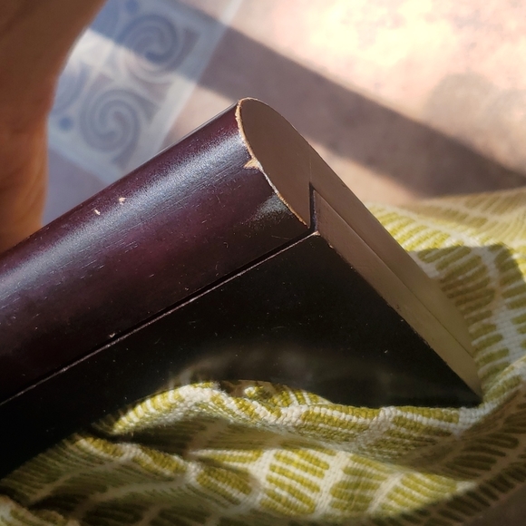 Statement Clutch with Wooden Handle - Picture 7 of 12